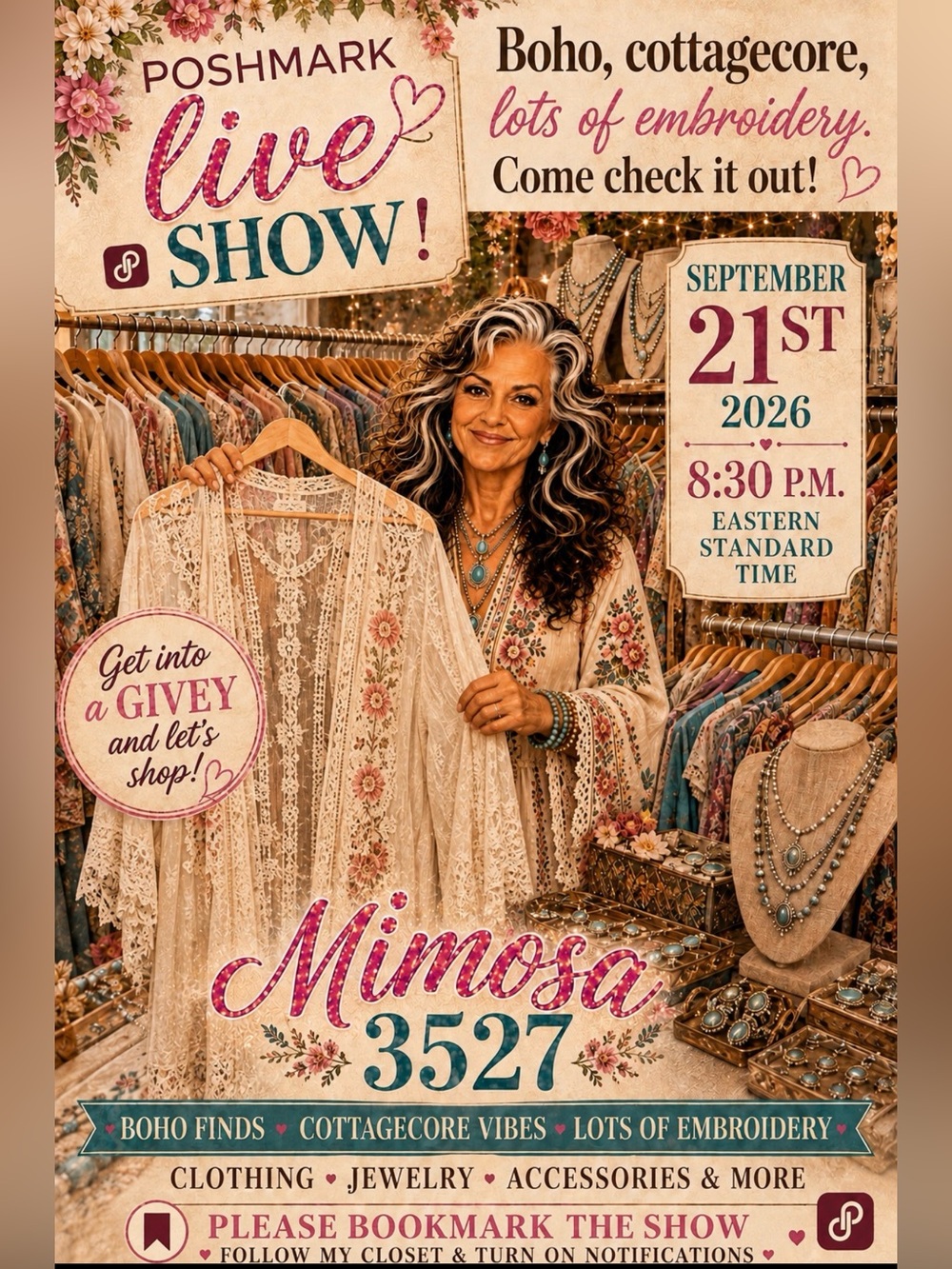 🤗🌻🩷LIVE SHOW 9/21 8:30 Boho Cottagecore Embroidered Lace Gauze🌟💚🎀